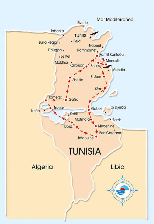TOUR DELLE OASI DA MONASTIR 4/5*, HOTEL EL MOURADI CAP MAHDIA | Tour della Tunisia